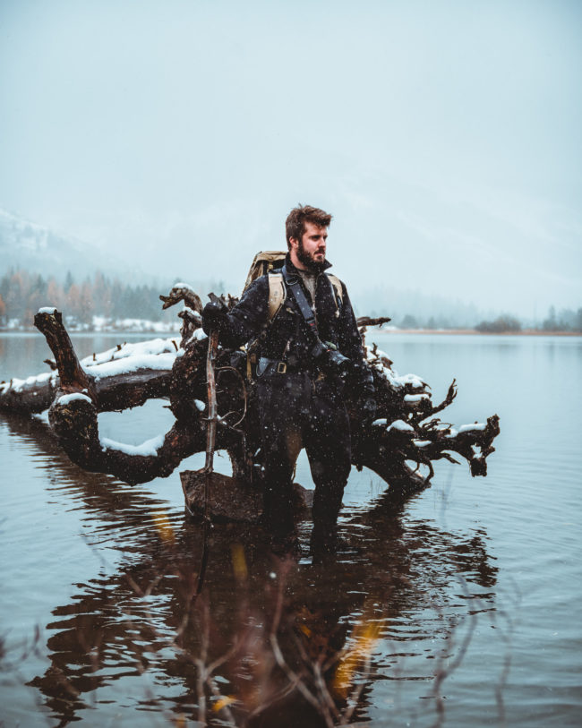 portrait of thomas luisier when it snows